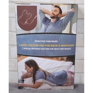 Far Infrared Heating Pad for Neck Shoulders and Back Gray Large 24"x35" NEW